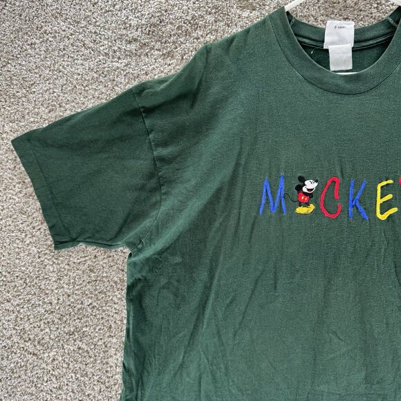 Vintage 90s Mickey Mouse Shirt Mens 3XL Single Stitch Embroidered Mickey & Co - Picture 5 of 14